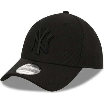 Schwarze 39THIRTY Diamond Era Curved Cap mit schwarzem Logo der New York Yankees MLB von New Era