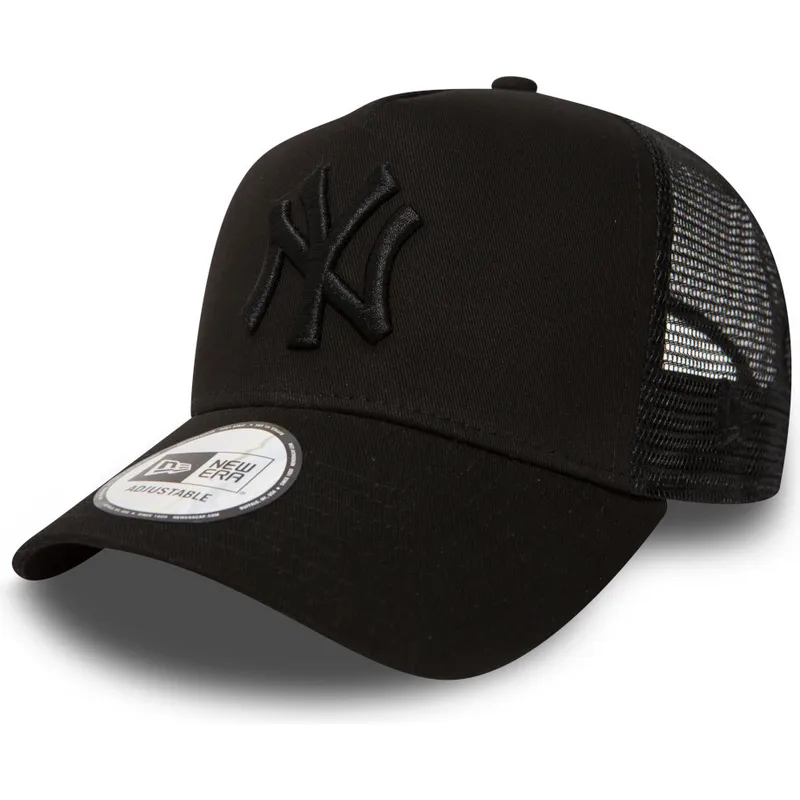 gorra-trucker-negra-para-nino-con-logo-negro-a-frame-clean-de-new-york-yankees-mlb-de-new-era