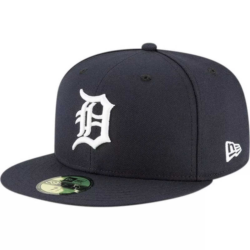 New Era Flat Brim 59FIFTY AC Perf Detroit Tigers MLB Navy Blue Fitted Cap