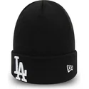 schwarze-essential-cuff-mutze-der-los-angeles-dodgers-mlb-von-new-era