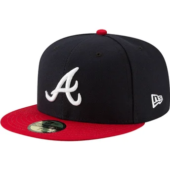 Granatowo-czerwona dopasowana czapka z daszkiem 59FIFTY AC Perf Atlanta Braves MLB New Era
