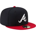 gorra-plana-azul-marino-y-roja-ajustada-59fifty-ac-perf-de-atlanta-braves-mlb-de-new-era