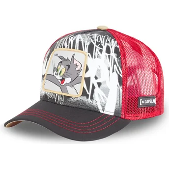 Casquette trucker noire et rouge Tom TOM2 Looney Tunes Capslab