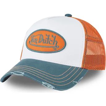 gorra-trucker-blanca-naranja-y-azul-sum-hun-de-von-dutch