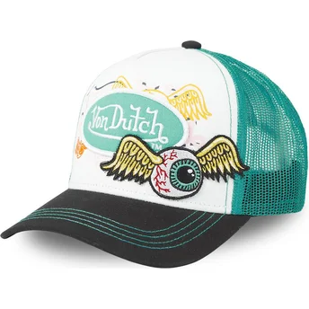 Καπέλο trucker λευκό, πράσινο και μαύρο PAT GRE της Von Dutch