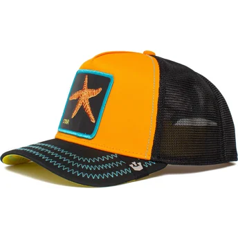 gorra-trucker-naranja-y-negra-estrella-de-mar-baby-i-m-a-star-the-farm-de-goorin-bros