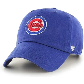 Gorra curva azul ajustable Clean Up de Chicago Cubs MLB de 47 Brand