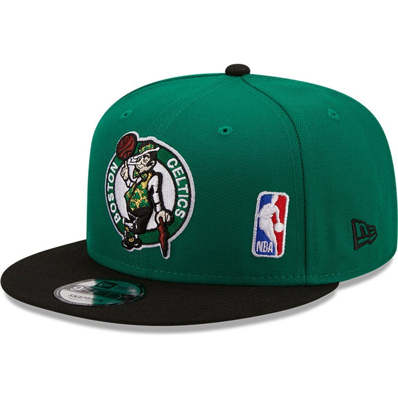 New Era Flat Brim 9FIFTY Team Arch Boston Celtics NBA Green and Black ...