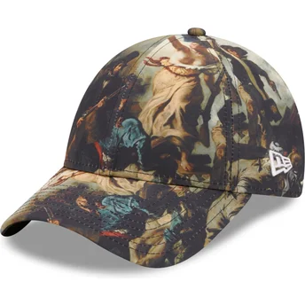 casquette-courbee-multicolore-ajustable-9forty-la-liberte-guidant-le-peuple-le-louvre-new-era