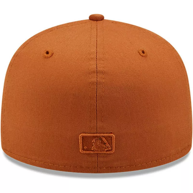 new-era-flat-brim-navy-blue-logo-59fifty-league-essential-los-angeles-dodgers-mlb-brown-fitted-cap