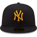 gorra-plana-azul-marino-ajustada-con-logo-amarillo-59fifty-league-essential-de-new-york-yankees-mlb-de-new-era