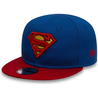 casquette-plate-bleue-et-rouge-snapback-pour-enfant-9fifty-character-superman-dc-comics-new-era