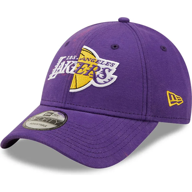 bojd-violett-justerbar-keps-9forty-washed-pack-split-logo-fran-los-angeles-lakers-nba-av-new-era