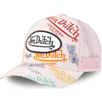 Ροζ καπέλο τράκερ BRA PIN της Von Dutch