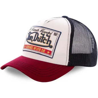 gorra-trucker-blanca-azul-marino-y-roja-legends-never-die-cas-wb07-de-von-dutch