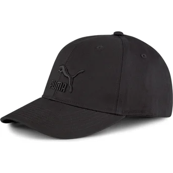 Gorra curva negra ajustable con logo negro Classics Archive Logo de Puma