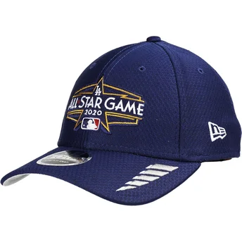 Καπέλο καμπύλο μπλε snapback 9FORTY Washed Pack Split Logo των Los Angeles Dodgers MLB της New Era