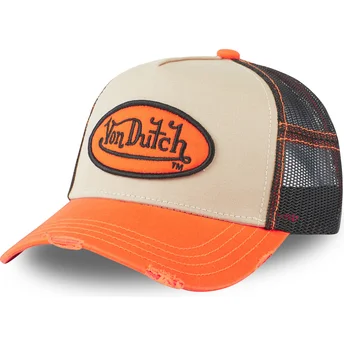Καπέλο trucker λευκό, μαύρο και πορτοκαλί SUM ORA από Von Dutch