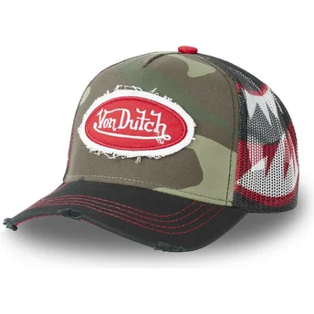 Casquette trucker camouflage et noire CAS1 WAR Von Dutch