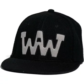 Wheels And Waves Flat Brim WAW WW29 Black Snapback Cap
