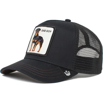 Gorra trucker negra perro rottweiler Bad Boy The Baddest Boy The Farm de Goorin Bros.