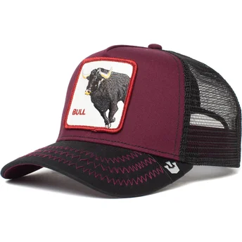 Gorra trucker granate y negra toro The Bull The Farm de Goorin Bros.