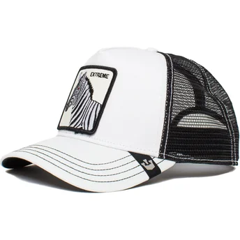 Trucker-Cap weiß und schwarz für Jungen Zebra Extreme Little Stripe The Farm von Goorin Bros.