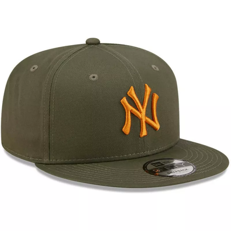 New Era Flat Brim Orange Logo 9FIFTY Side Patch Los Angeles Dodgers MLB  Beige Snapback Cap