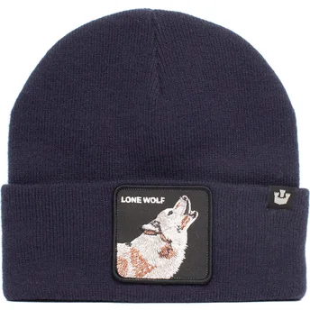 Gorro azul marino lobo Wolf Man The Farm de Goorin Bros.