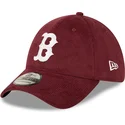 gorra-curva-roja-ajustada-39thirty-cord-de-boston-red-sox-mlb-de-new-era
