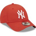 new-era-curved-brim-9forty-league-essential-new-york-yankees-mlb-dark-red-adjustable-cap
