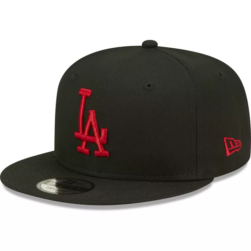 New Era Flat Brim Red Logo 9FIFTY League Essential Los Angeles Dodgers ...