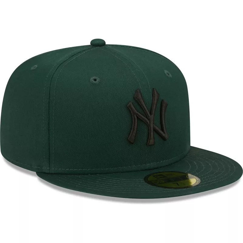 New Era Flat Brim 59FIFTY League Essential New York Yankees MLB Dark Green  Fitted Cap