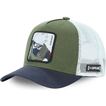 Καπέλο trucker πράσινο, λευκό και σκούρο μπλε Kakashi Hatake KAK1 Naruto από Capslab