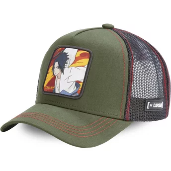 Capslab Sasuke Uchiha FIR1 Naruto Green Trucker Hat