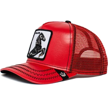 gorra-trucker-roja-caballo-stallion-cherry-mustang-the-farm-de-goorin-bros