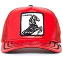 gorra-trucker-roja-caballo-stallion-cherry-mustang-the-farm-de-goorin-bros