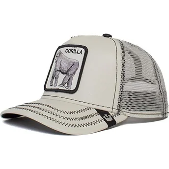 Gorra trucker blanca gorila Gorilla Band Boss The Farm de Goorin Bros.