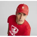 gorra-curva-roja-ajustable-sptwr-race-b-de-ferrari-formula-1-de-puma