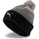 gorro-negro-y-gris-con-pompon-para-mujer-de-puma