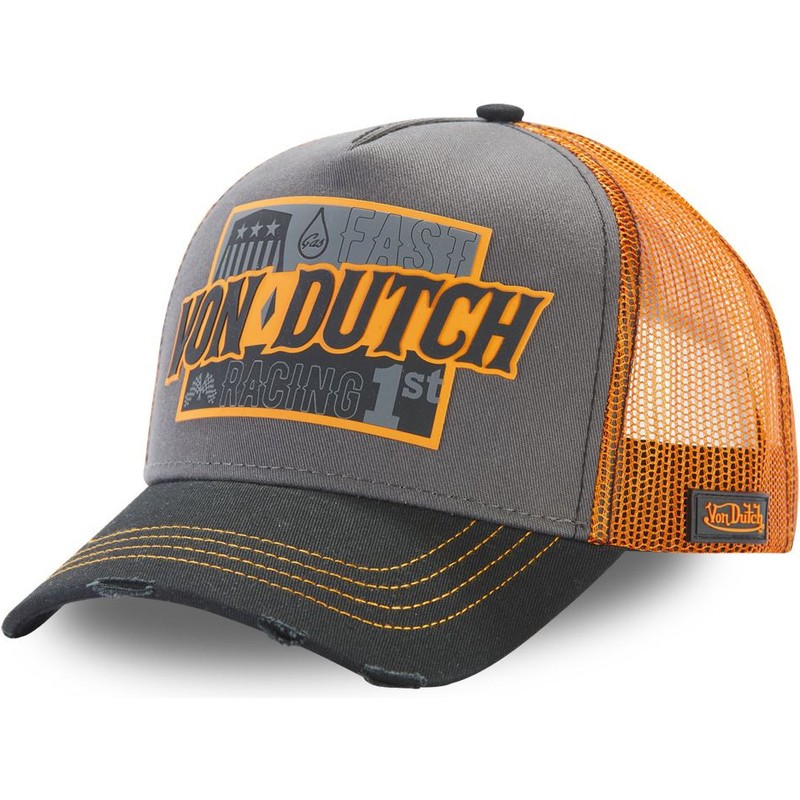 von-dutch-fast-racing-arac-gre-grey-and-orange-trucker-hat