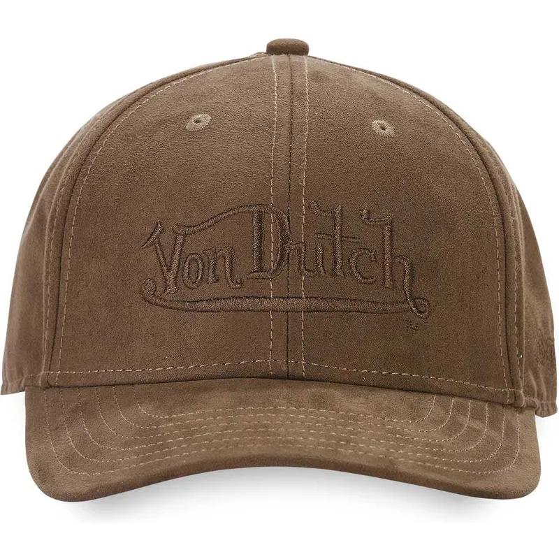 von-dutch-suedine3-dunkelbraune-snapback-cap-mit-gebogenem-schirm