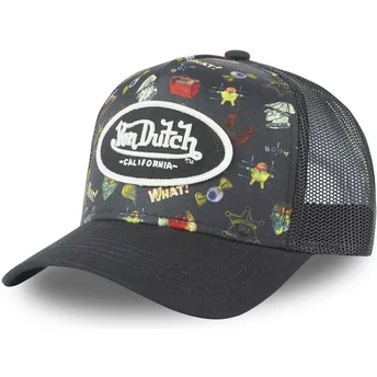 Czapka trucker czarna Tattoo TAT01 Von Dutch