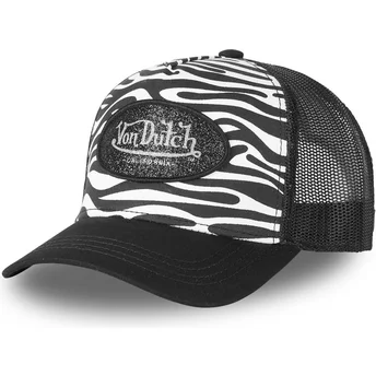 Von Dutch ZEBR WNR White and Black Trucker Hat