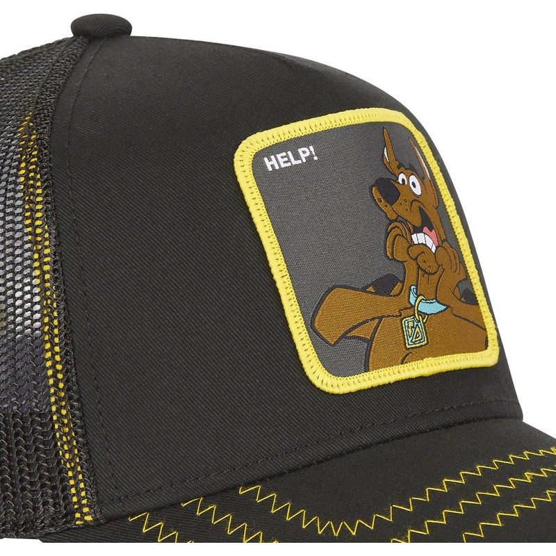 Capslab ScoobyDoo REL2 Help! Black Trucker Hat Caphunters.ca