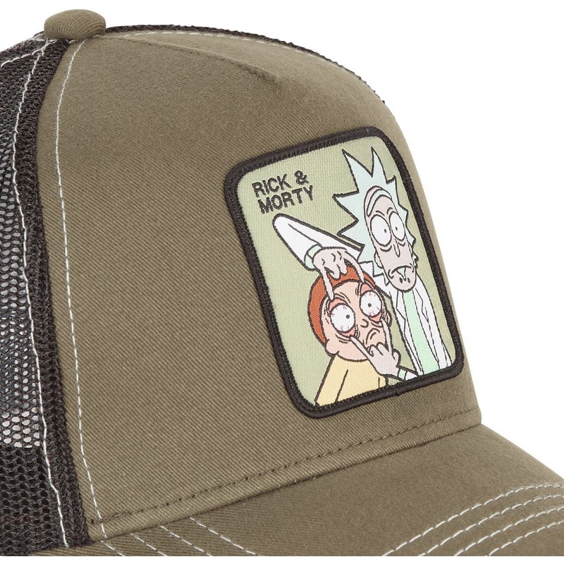 Capslab Rem Loo2 Rick And Morty Brown Trucker Hat: Caphunters.ca