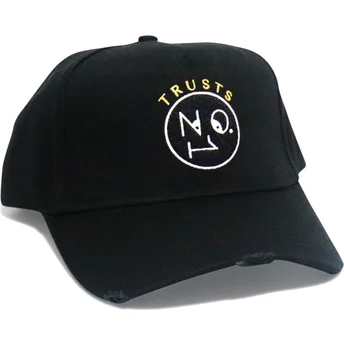 Gorra curva negra ajustable Trusts No.1 Distressed Black Gold Logo de The No.1 Face