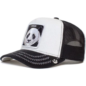 Gorra trucker blanca y negra panda Virgin Finish Last The Farm de Goorin Bros.