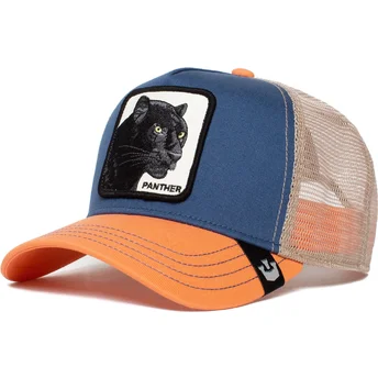 gorra-trucker-azul-y-naranja-pantera-the-panther-the-farm-de-goorin-bros