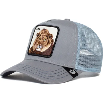 Gorra trucker gris y azul león The King Lion The Farm de Goorin Bros.